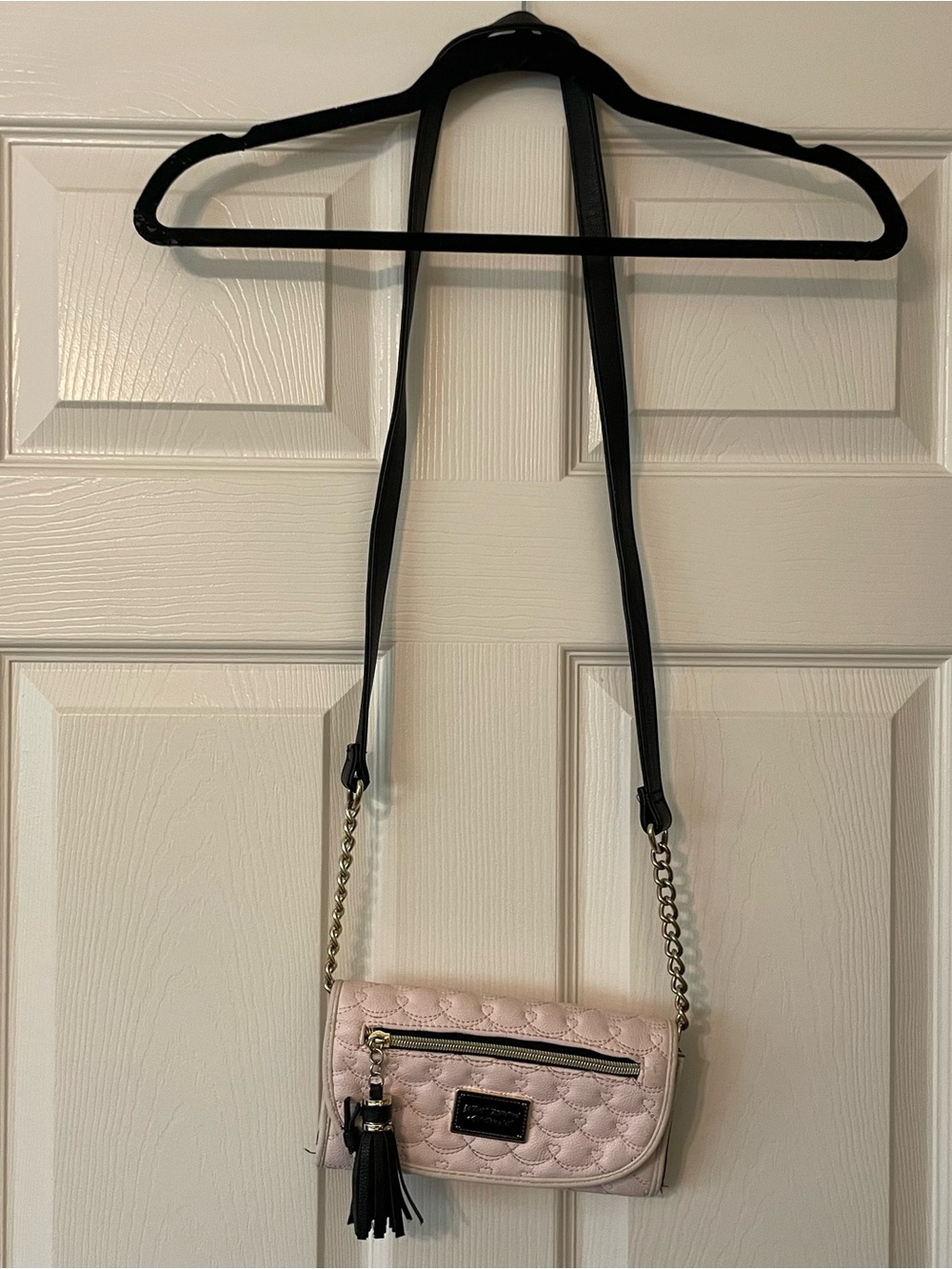 Betsey Johnson Pink Crossbody with Tassel